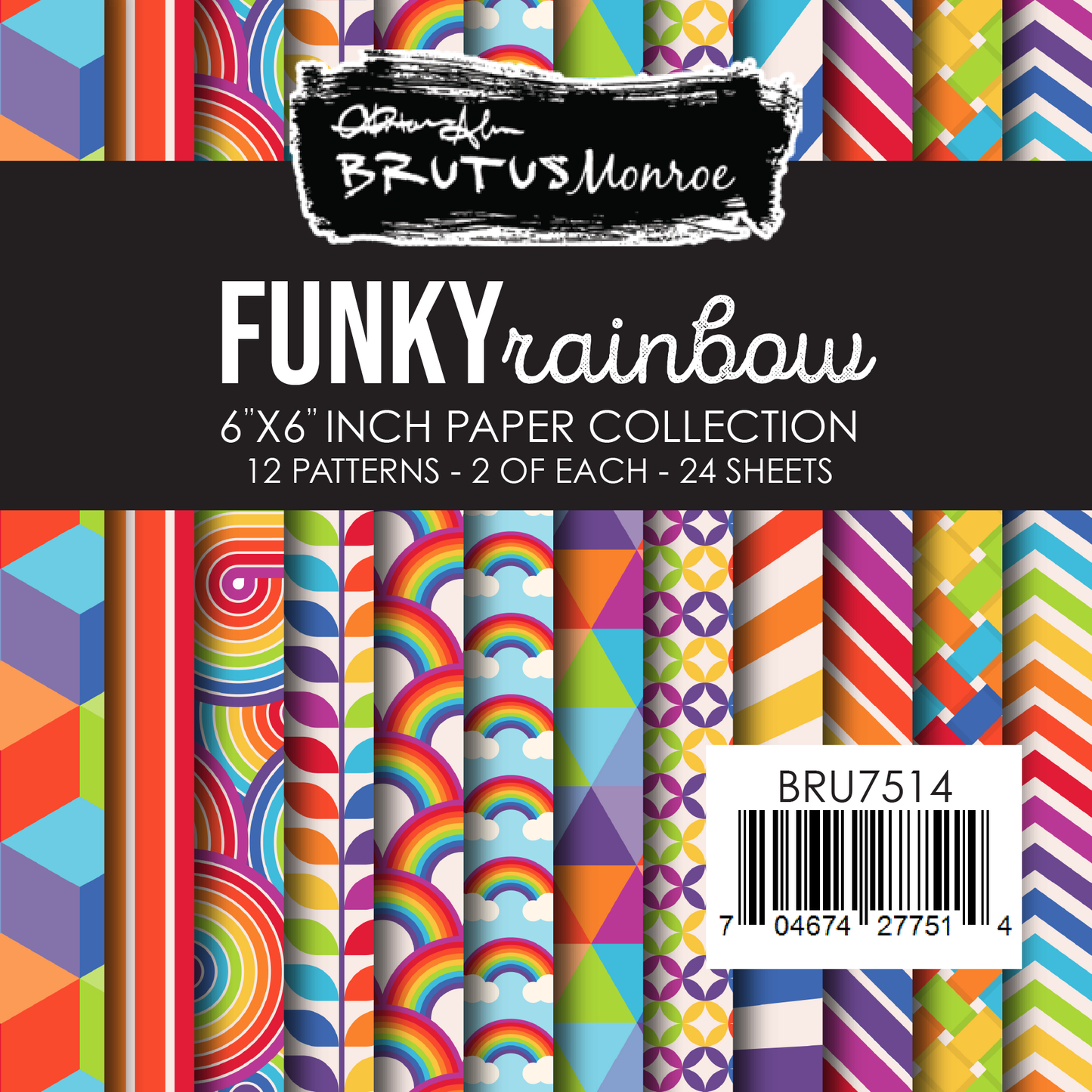 Funky Rainbow 6x6 Paper Pad